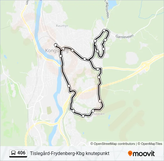 406 Bus Line Map