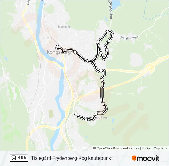 406 Bus Line Map