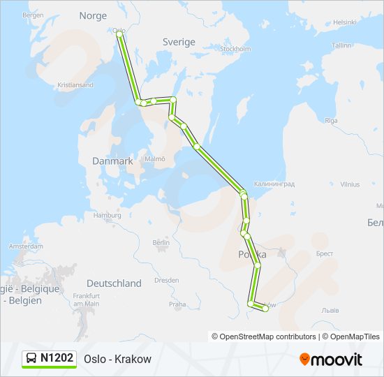 N1202 Bus Line Map