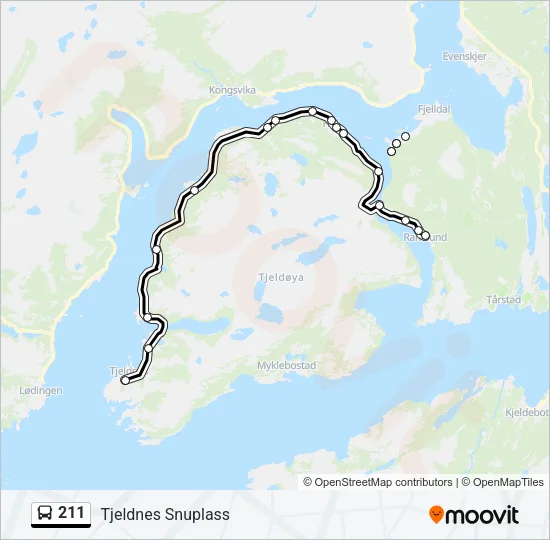 211 Bus Line Map