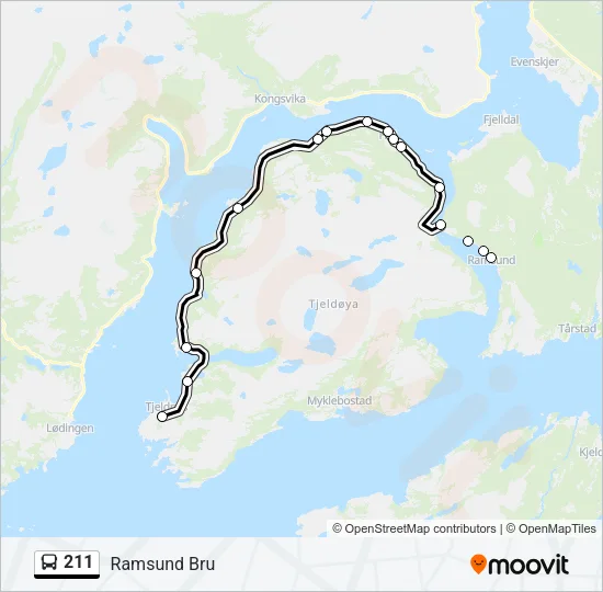 211 Bus Line Map