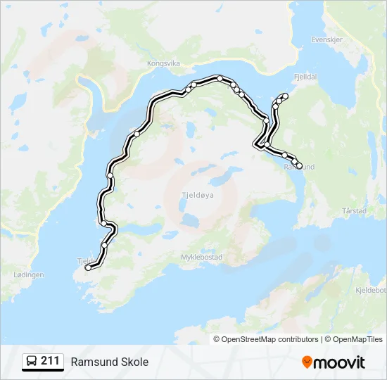 211 Bus Line Map