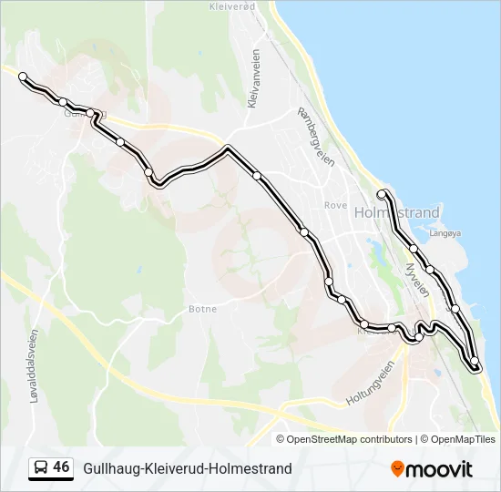 46 Bus Line Map