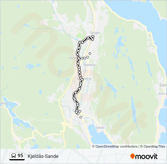 95 Bus Line Map