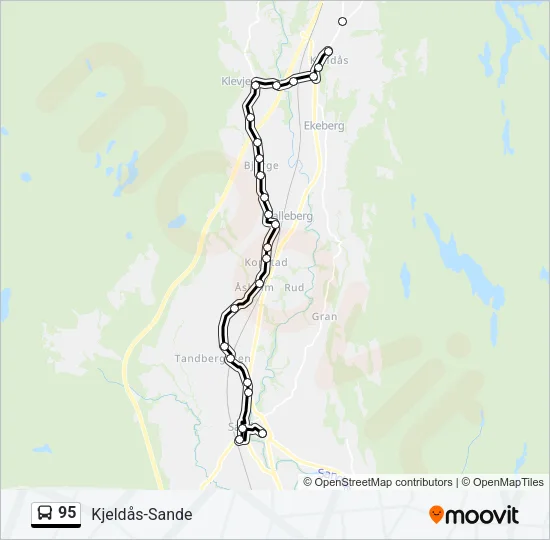 95 Bus Line Map