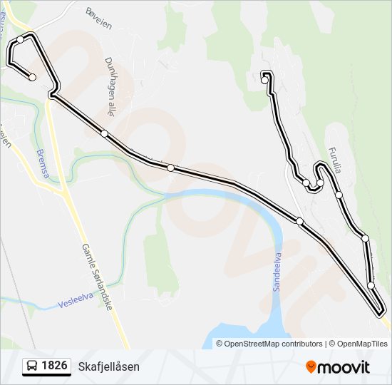 1826 Bus Line Map