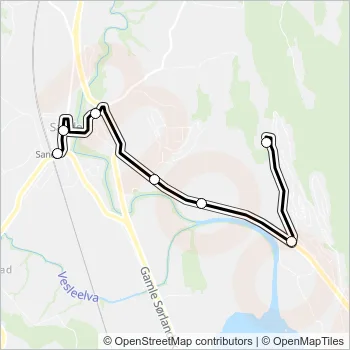 1828 Bus Line Map