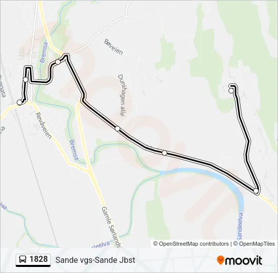 1828 Bus Line Map