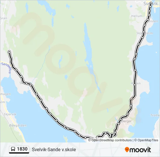 1830 Bus Line Map
