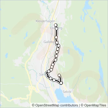 1832 Bus Line Map