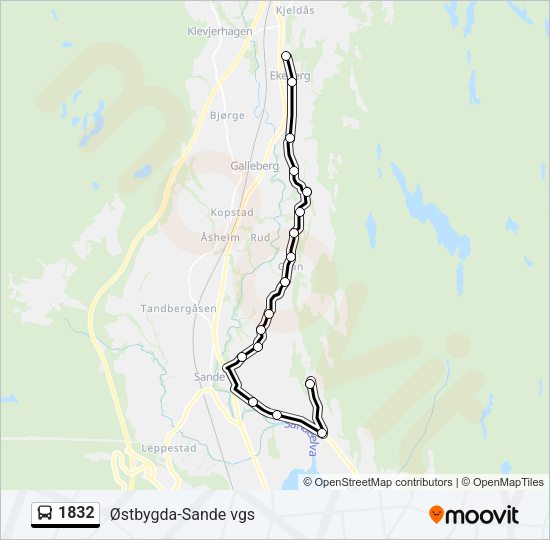 1832 Bus Line Map