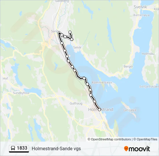 1833 Bus Line Map