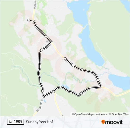 1909 Bus Line Map