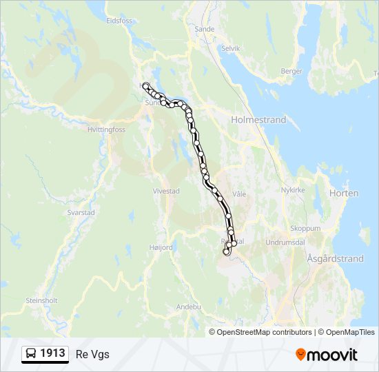 1913 Bus Line Map