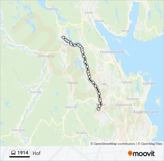 1914 Bus Line Map