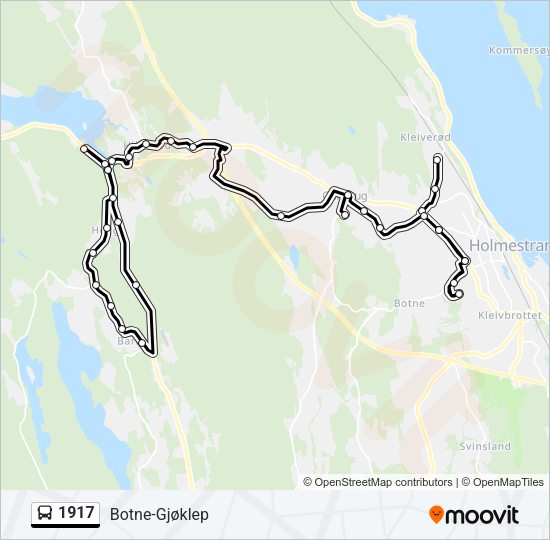 1917 Bus Line Map