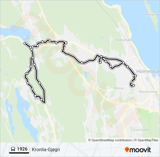 1926 Bus Line Map