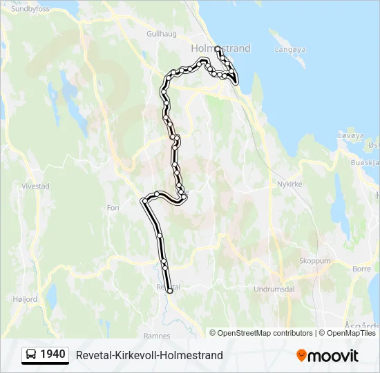 1940 Bus Line Map