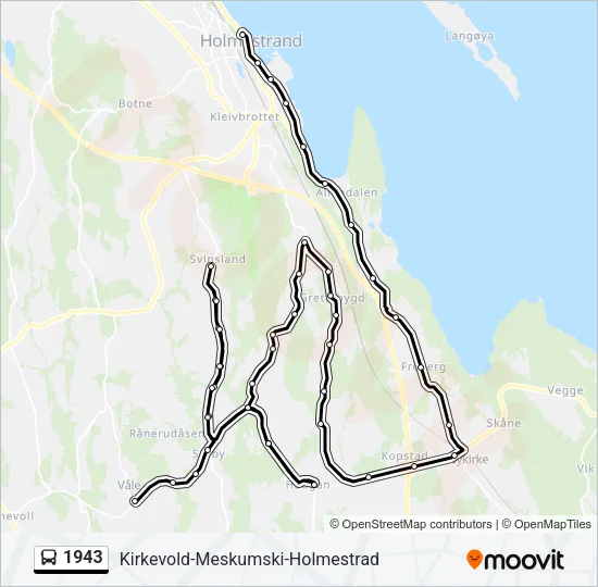 1943 Bus Line Map