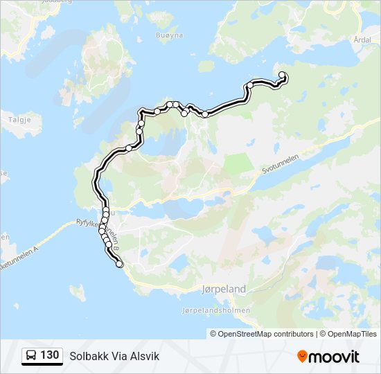 130 Bus Line Map