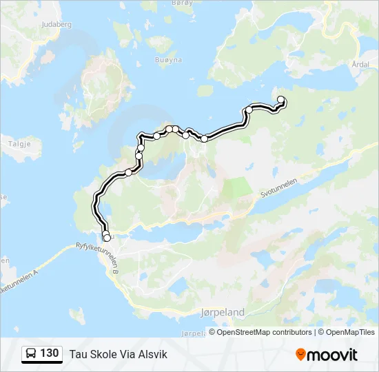 130 Bus Line Map