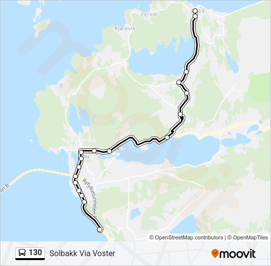 130 Bus Line Map