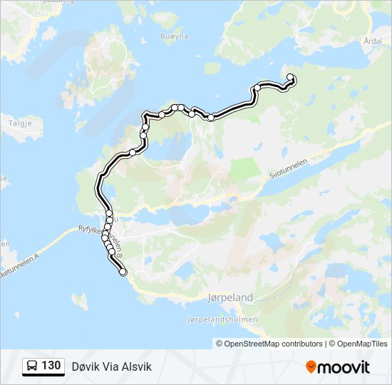 130 Bus Line Map