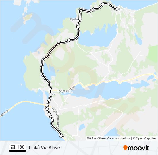 130 Bus Line Map