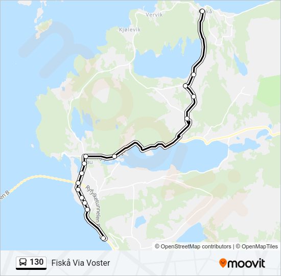 130 Bus Line Map