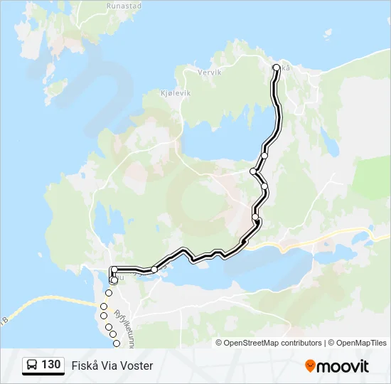 130 Bus Line Map