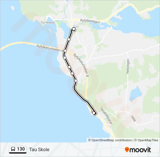130 Bus Line Map