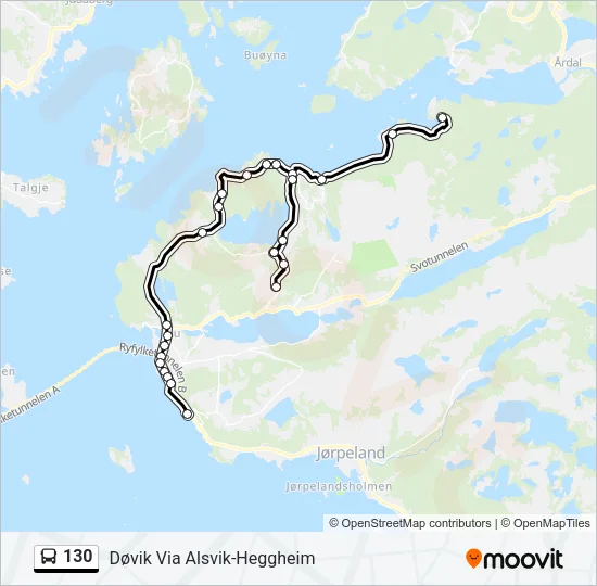 130 Bus Line Map