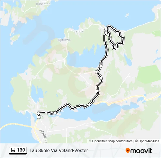 130 Bus Line Map