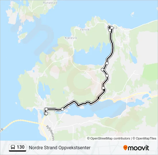 130 Bus Line Map