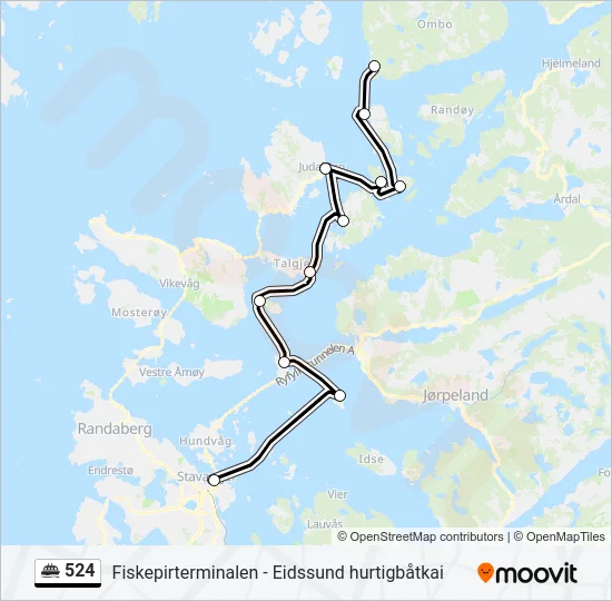 524 ferje Linjekart