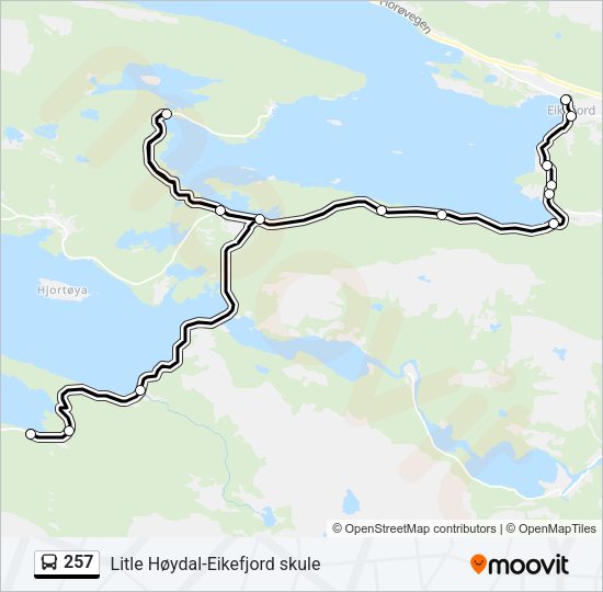 257 Bus Line Map