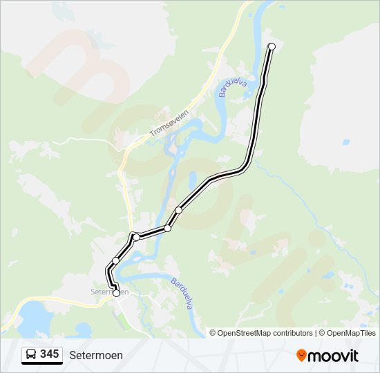 345 Bus Line Map