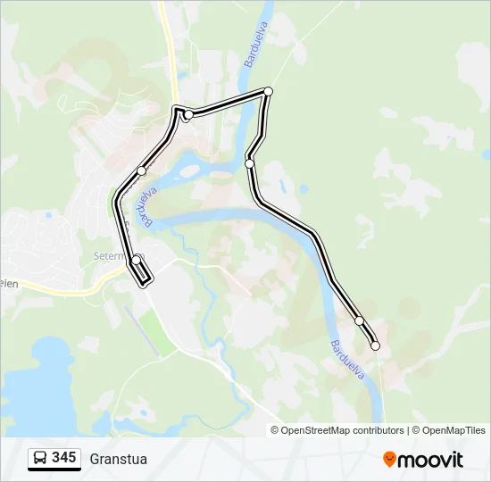 345 Bus Line Map
