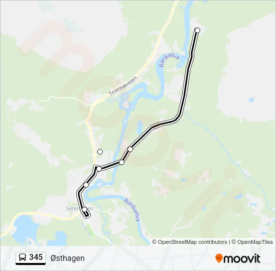 345 Bus Line Map