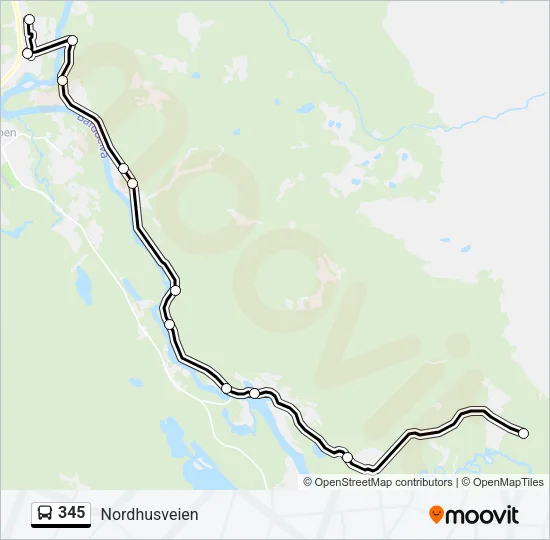 345 Bus Line Map