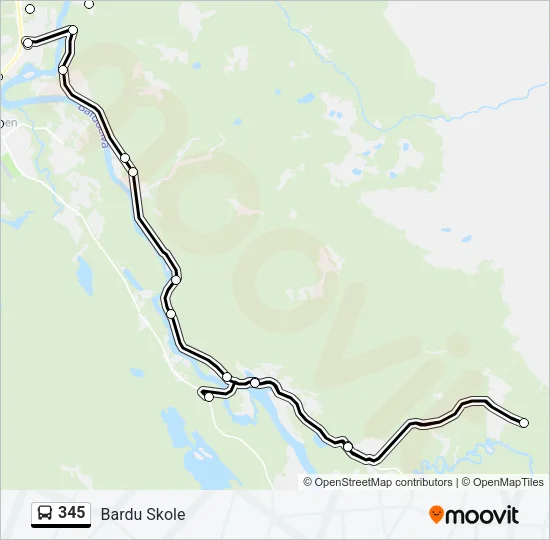 345 Bus Line Map