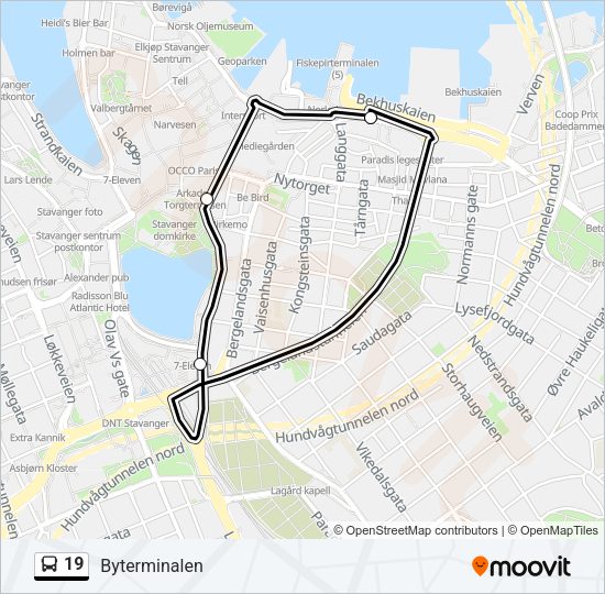 19 Bus Line Map