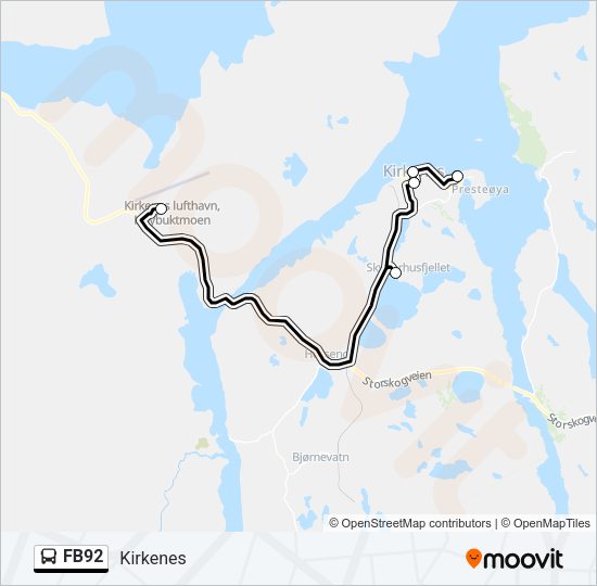 FB92 Bus Line Map