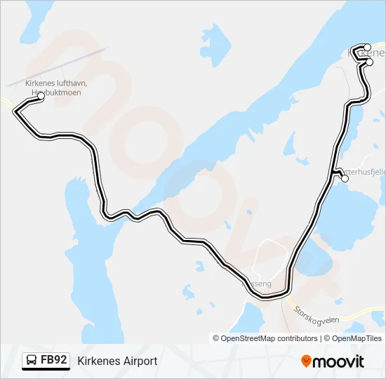 FB92 Bus Line Map