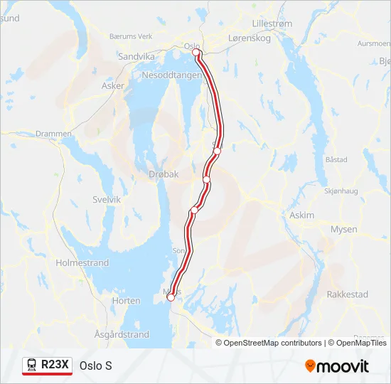 R23X Train Line Map