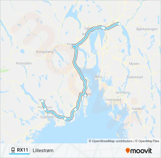 RX11 Train Line Map