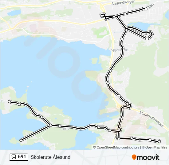 691 Bus Line Map