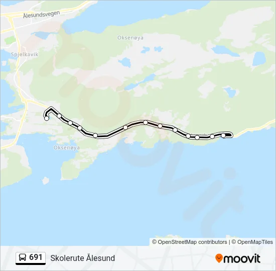691 Bus Line Map