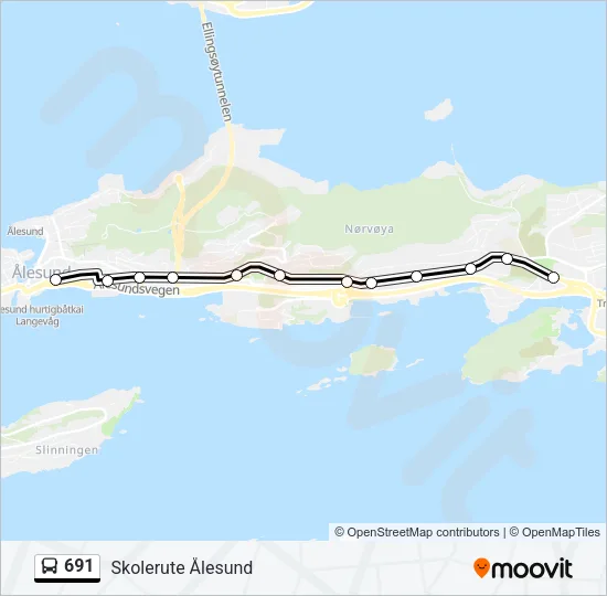 691 Bus Line Map