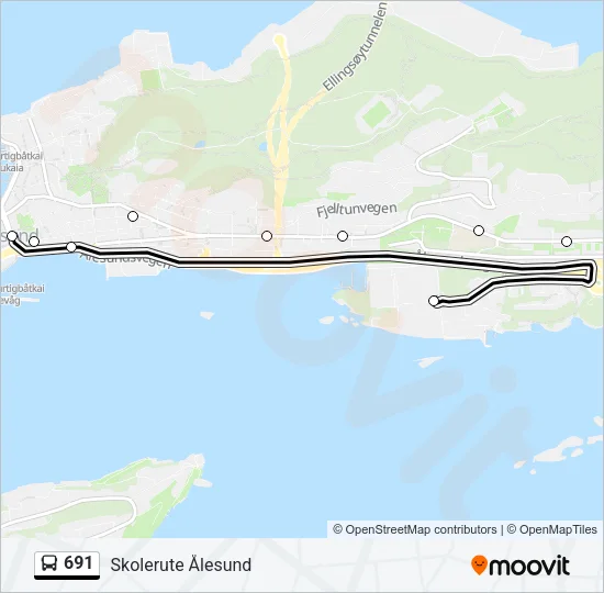 691 Bus Line Map
